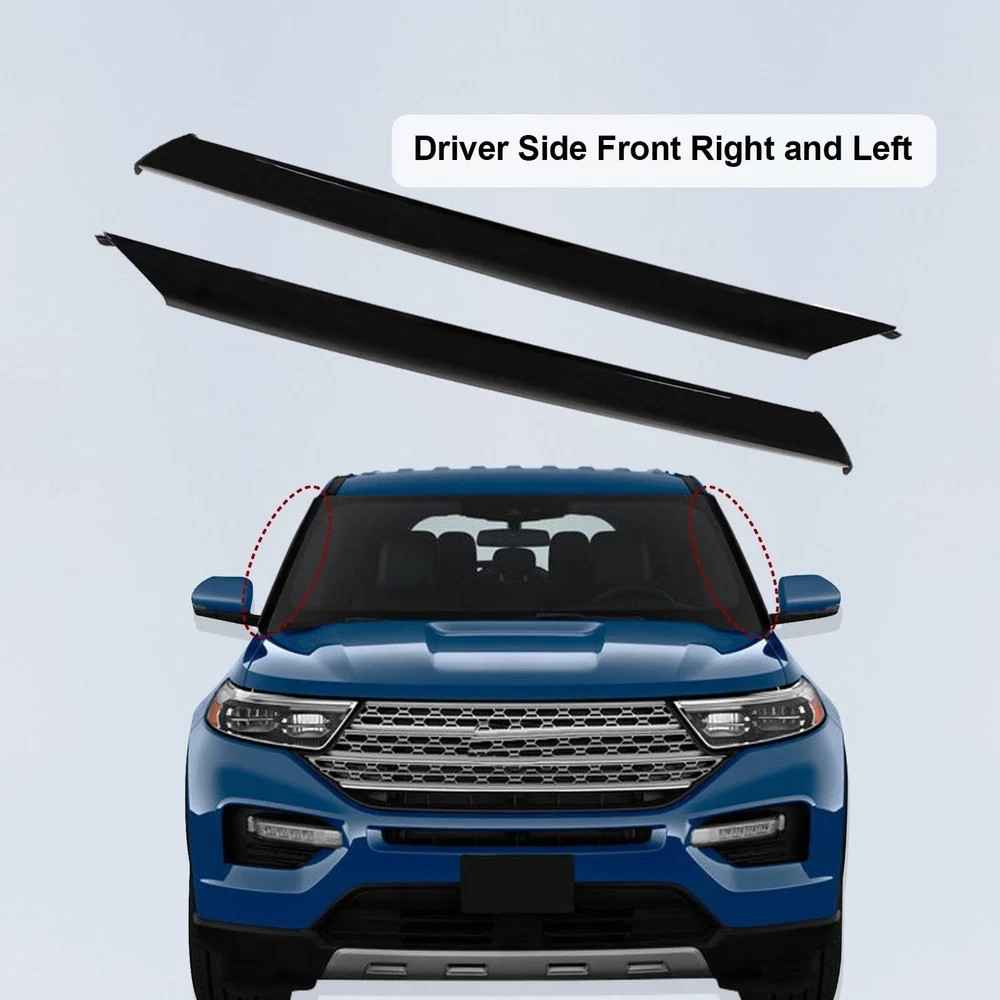 A Pillar Trim Compatible with 2020-2025 Ford Explorer,Window Windshield Moldi... gallery