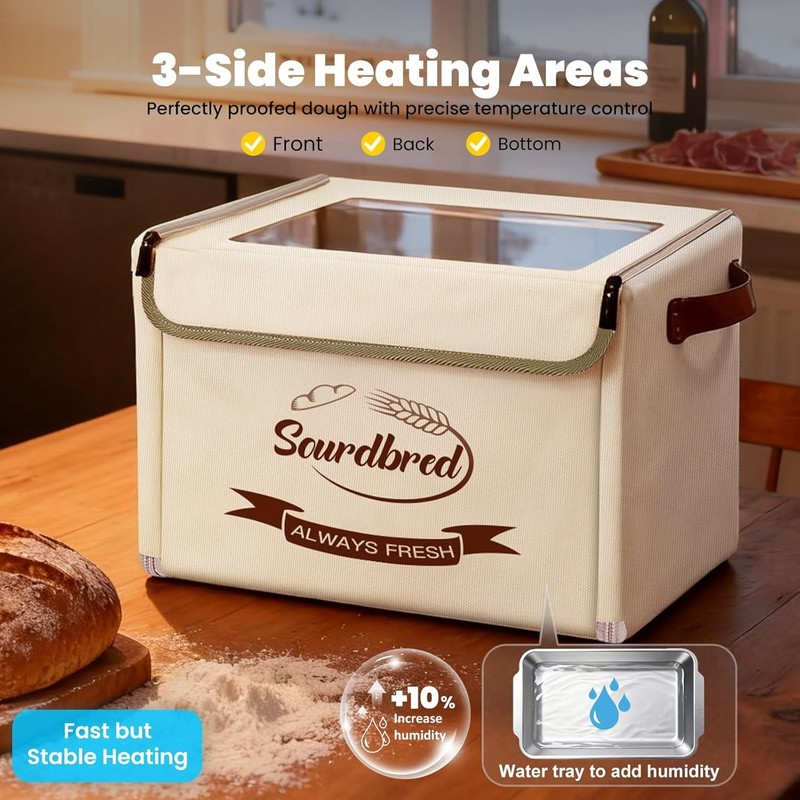 Extra Large Folding Bread Proofing Box, Dough Proofer 68-104°F Temp Control gallery