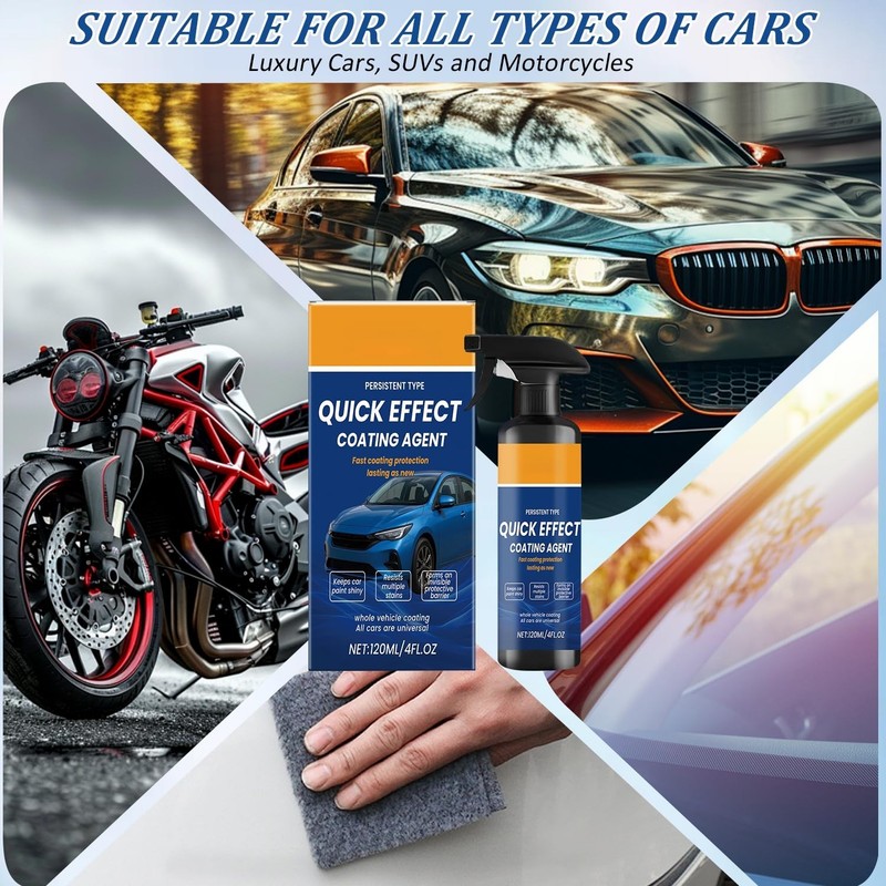 Quick Effect Car Coating Spray 2 Pack, Waterless Wash Polish, Paint Protection gallery