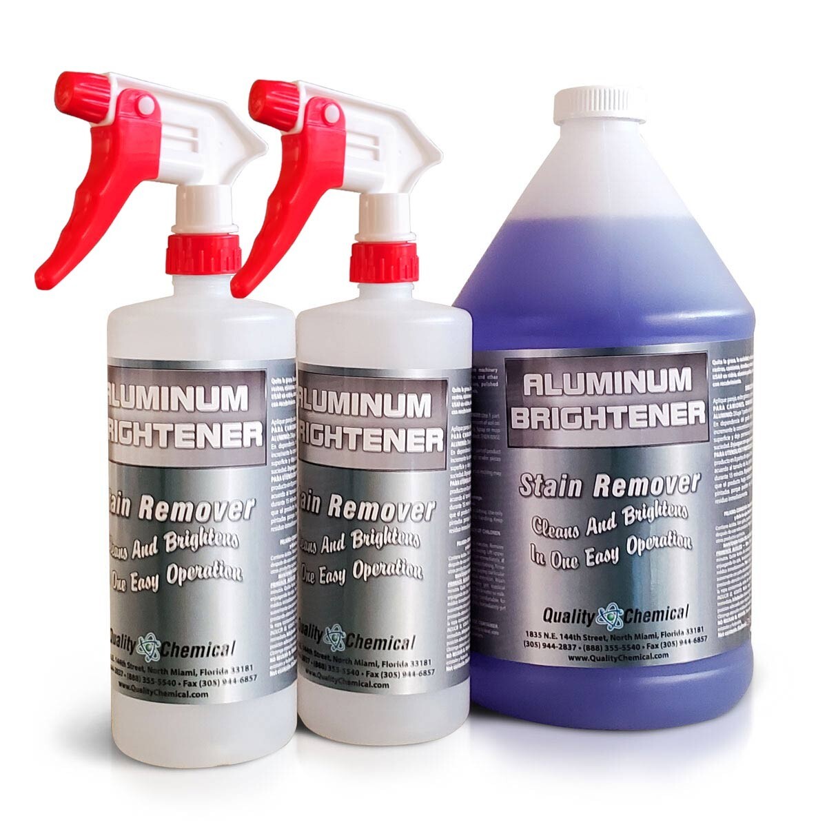 Aluminum Cleaner & Brightener & Restorer / 1 Gallon Combo gallery