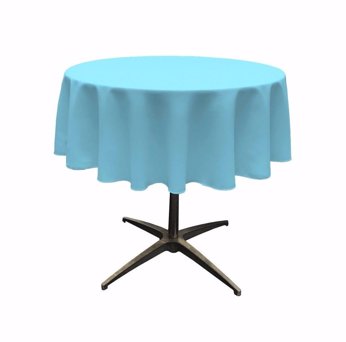 LA Linen Polyester Poplin Round Tablecloth, 58-Inches. Made in USA gallery