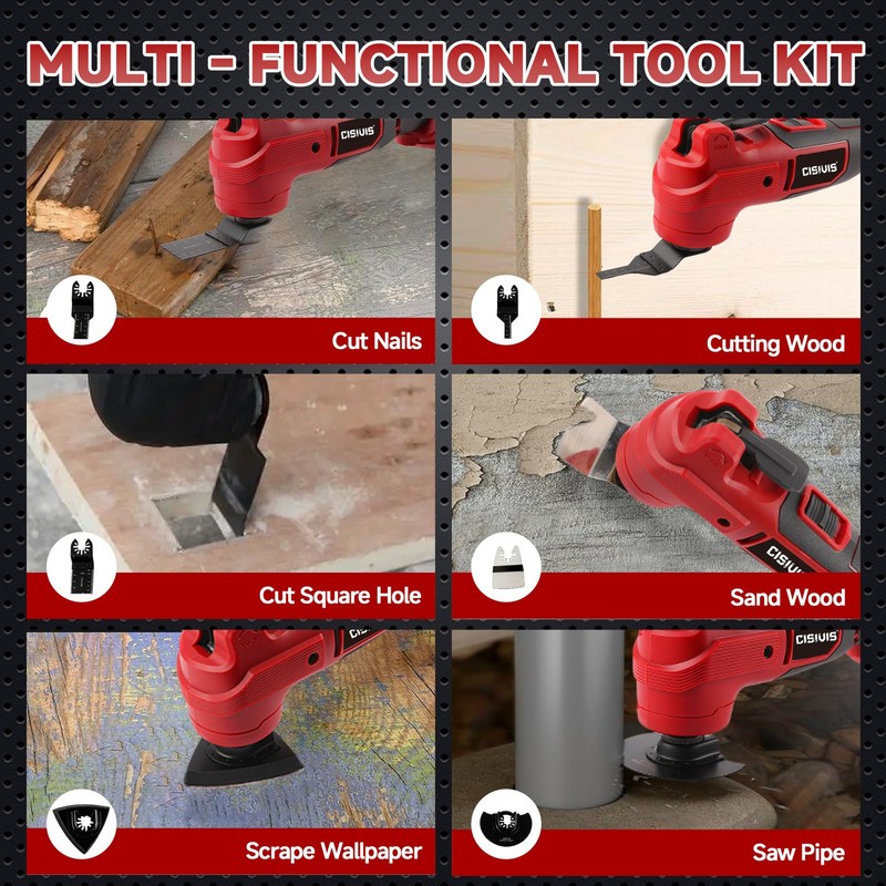 Cordless Multi-Tool Oscillating Tool for Milwaukee M18 Battery - Variable Speed gallery