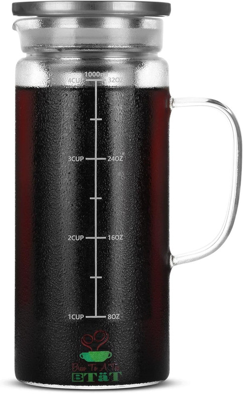Btat- Cold Brew Coffee Maker, Iced Coffee Maker, 1 Quart, 32 Oz, Iced Tea Maker, gallery