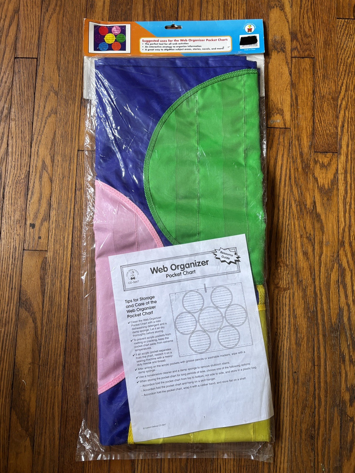 NEW Carson-Dellosa Web Organizer Pocket Chart 48”x39” HTF Teacher Classroom NIP gallery