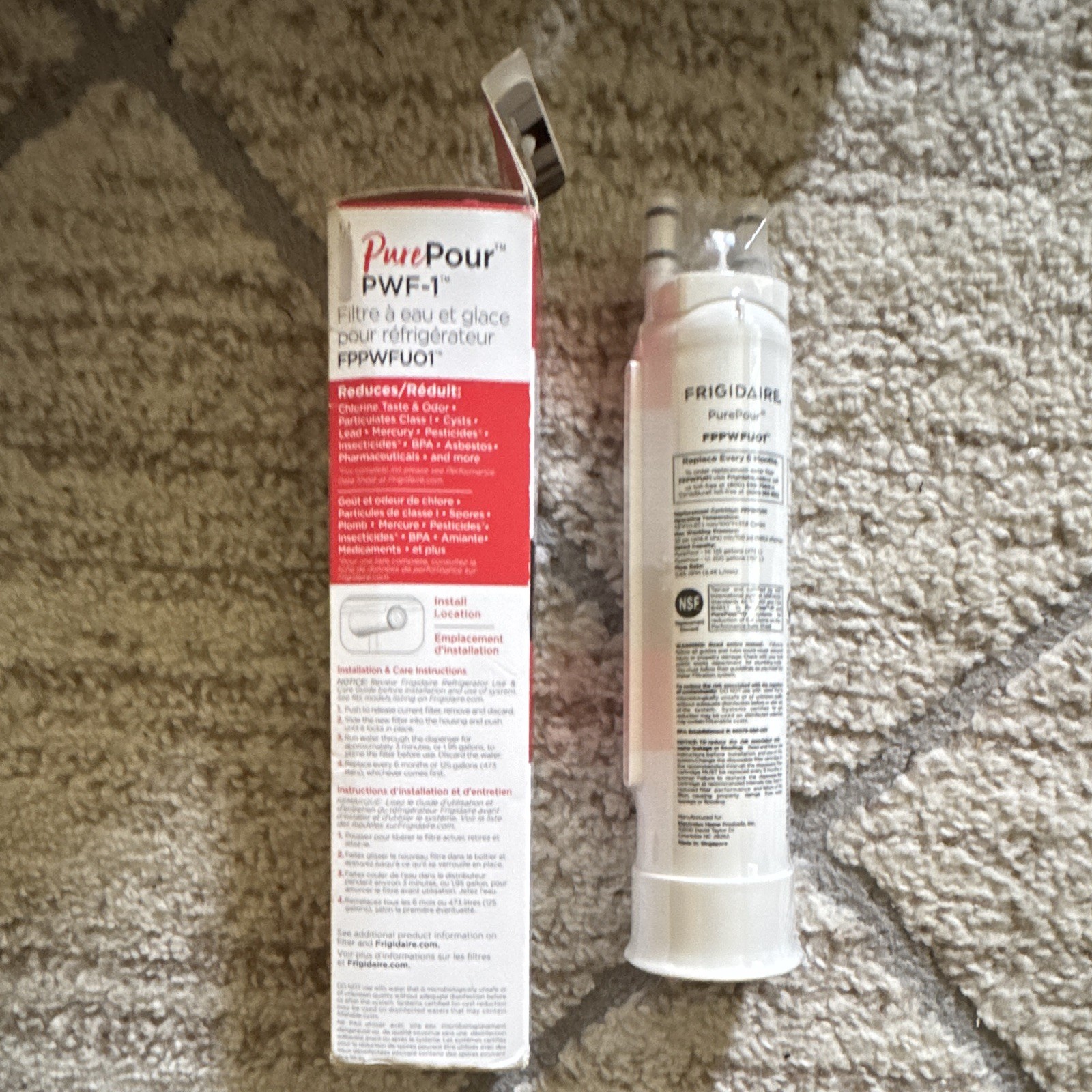 Frigidaire PurePour PWF-1 Refrig Water & Ice Filter, 200 Gal FPPWFU01 2 Pack gallery