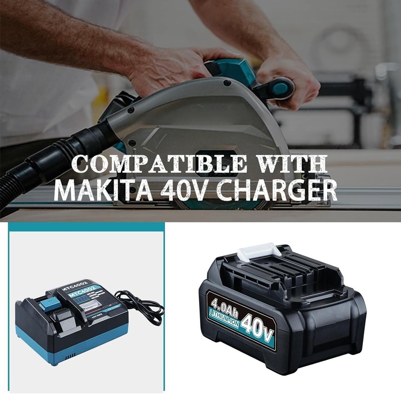 2Pack 40 Volt 4Ah Lithium Battery For Makita BL4025 BL4040 BL4050 XGT Battery US gallery