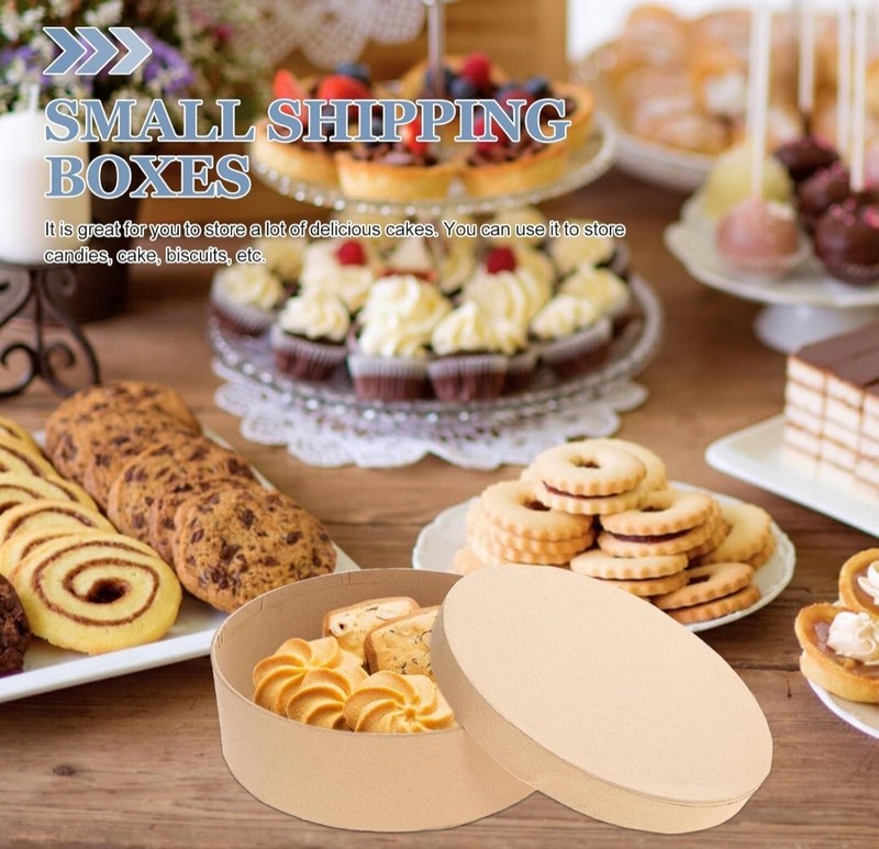 5 Pcs Big Boxes Decorative for Presents Round Carton Candies Container gallery