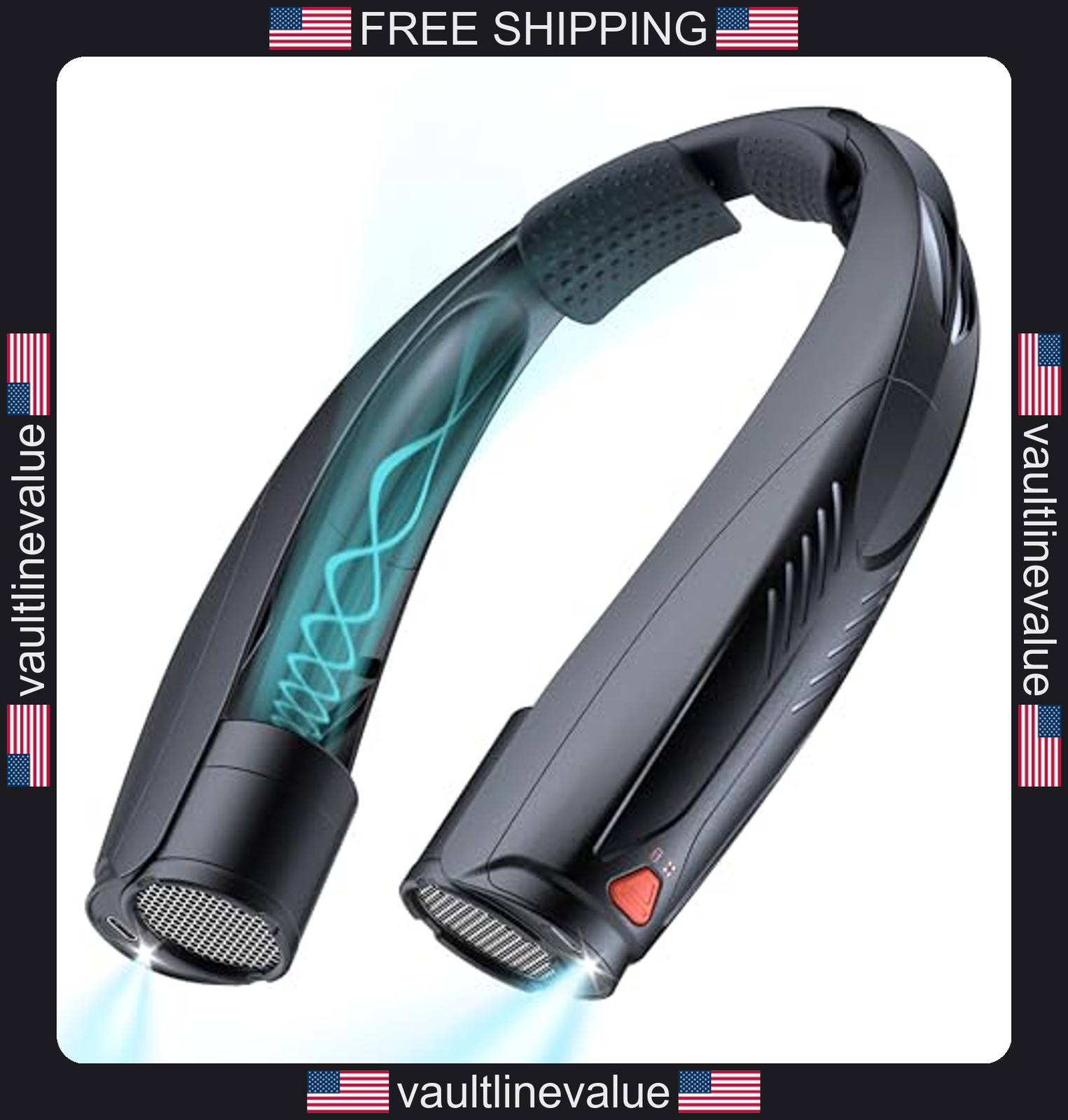 Portable neck fan 6000mAh rechargeable personal wearable fan with 6 speeds gallery