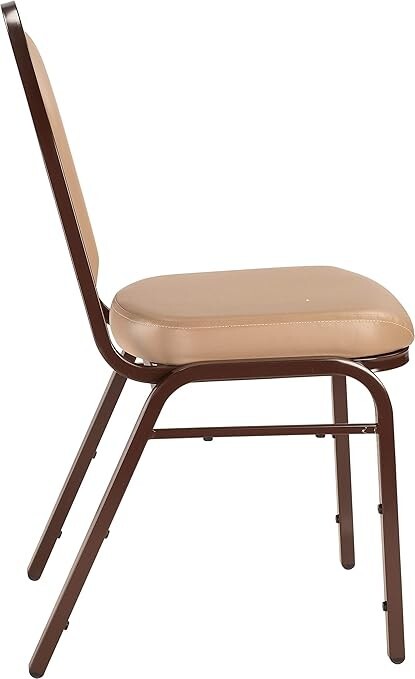 NPS Dome Back Stack Chair with Steel Mocha Frame, 300-Ib Weight Capacity gallery