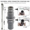 Pool Hose Adapter Connector Coupling 1-1/2" to 1-1/4" Plastic Pool Vacuum Hos... gallery