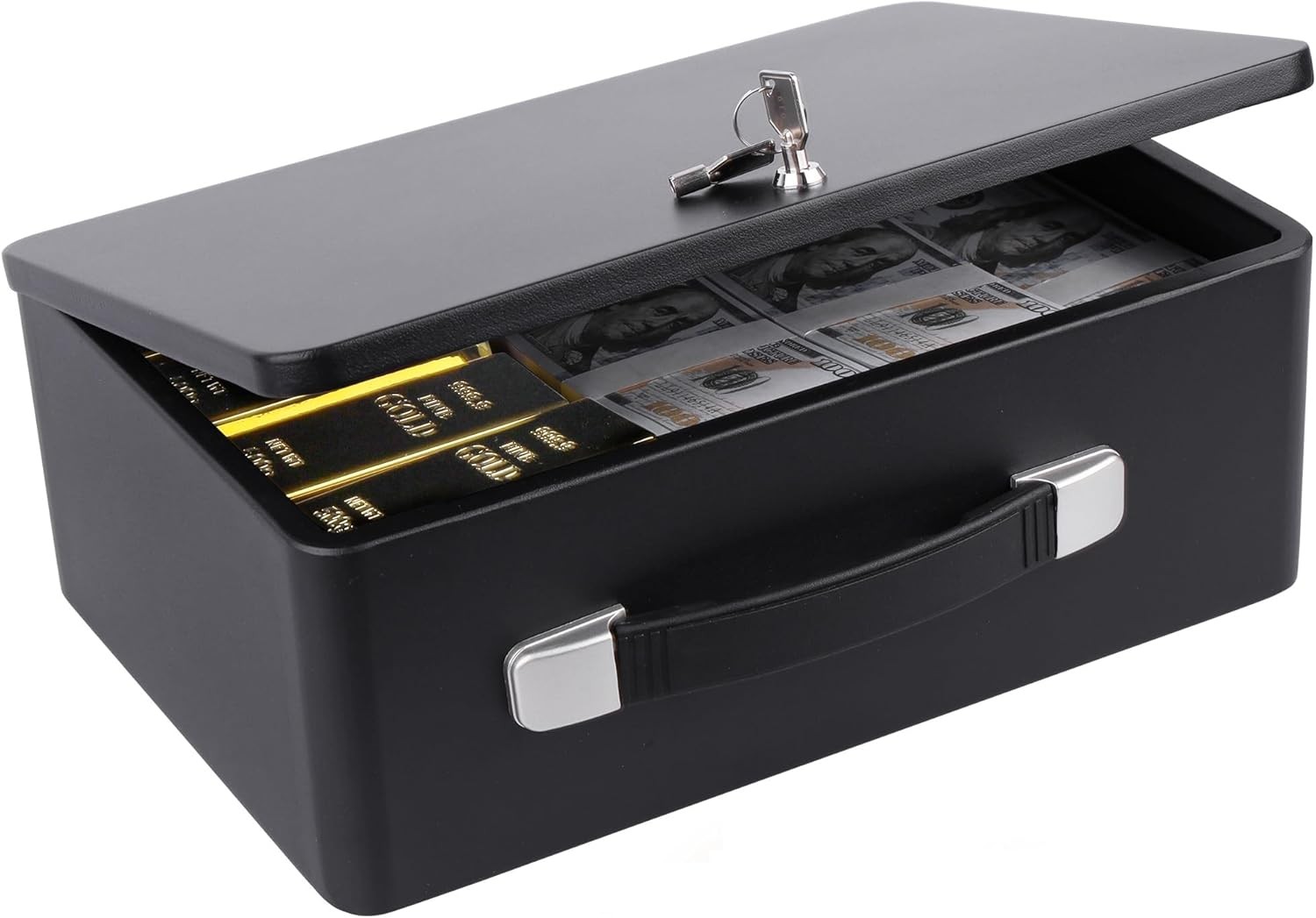 Fire Resistant Document Box with Key Lock Fireproof Safe Storge Security Chest gallery