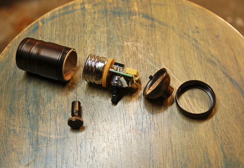 Solid Brass Dimmable Light Socket, Vintage Industrial Lamps, Full Range Dimmer gallery
