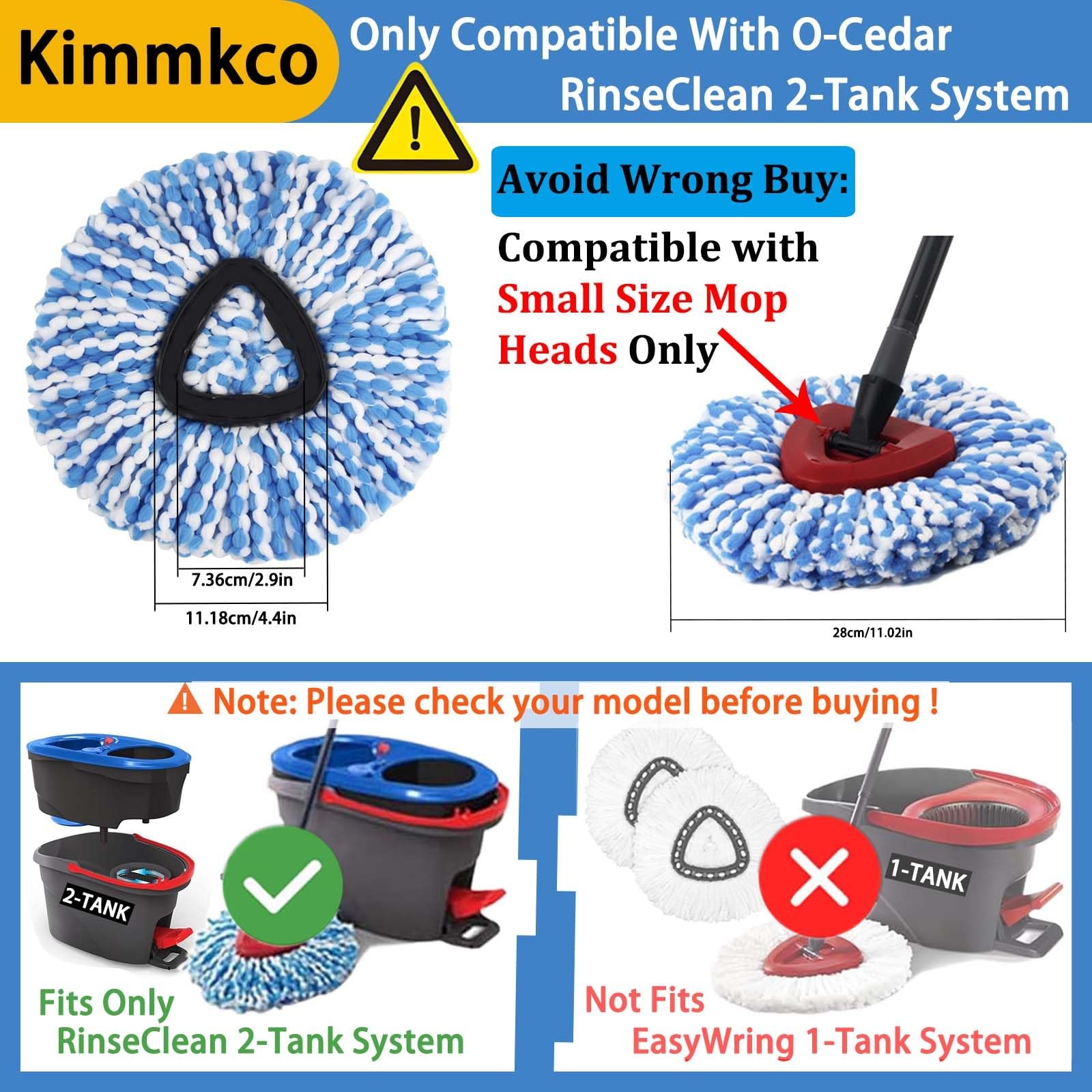 6 Pack Spin Mop Head for O Ceda RinseClean Spin Mop Refill, Mop Replace Head ... gallery
