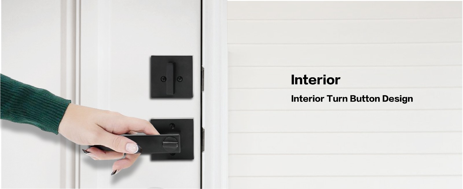 Front Door Lock Set,Keyed Alike Door Handle with Single Cylinder Deadbolt,Black gallery