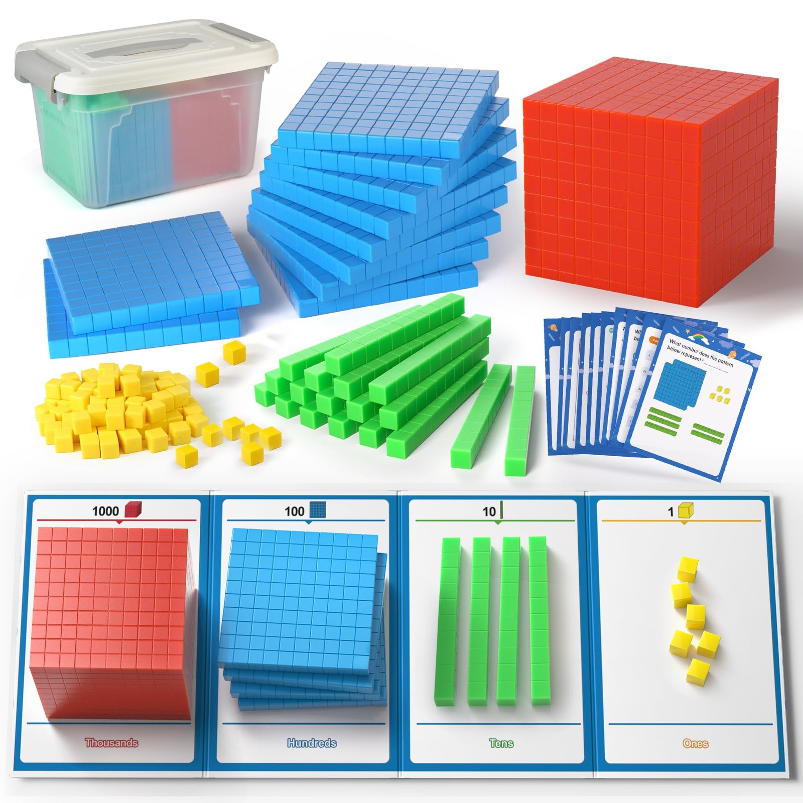 Base Ten Blocks with Place Value Chart - Math Manipulatives for Kids.Counting... gallery