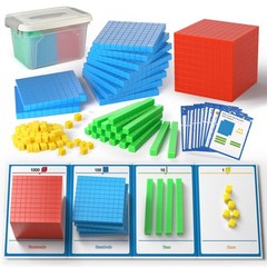 Base Ten Blocks with Place Value Chart – Math Manipulatives for Kids.Counting…