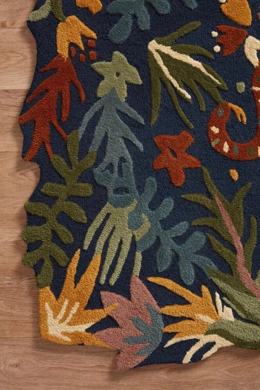 Authentic Hand Tufted High and Low Loop and Cut Animal Print Tiger Rug Carpet gallery