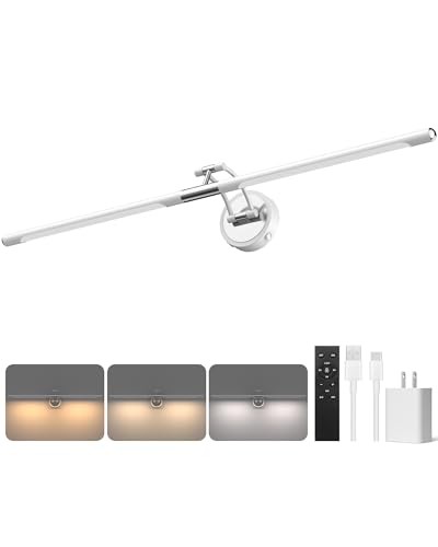 Picture Lights Battery Operated, 38inch 38 inches White and Chrome gallery