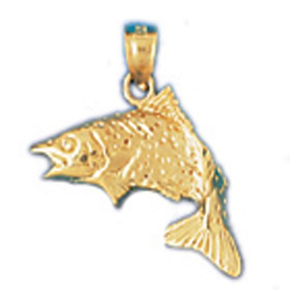 Fish Charm Pendant 14k Gold (2 Grams) gallery