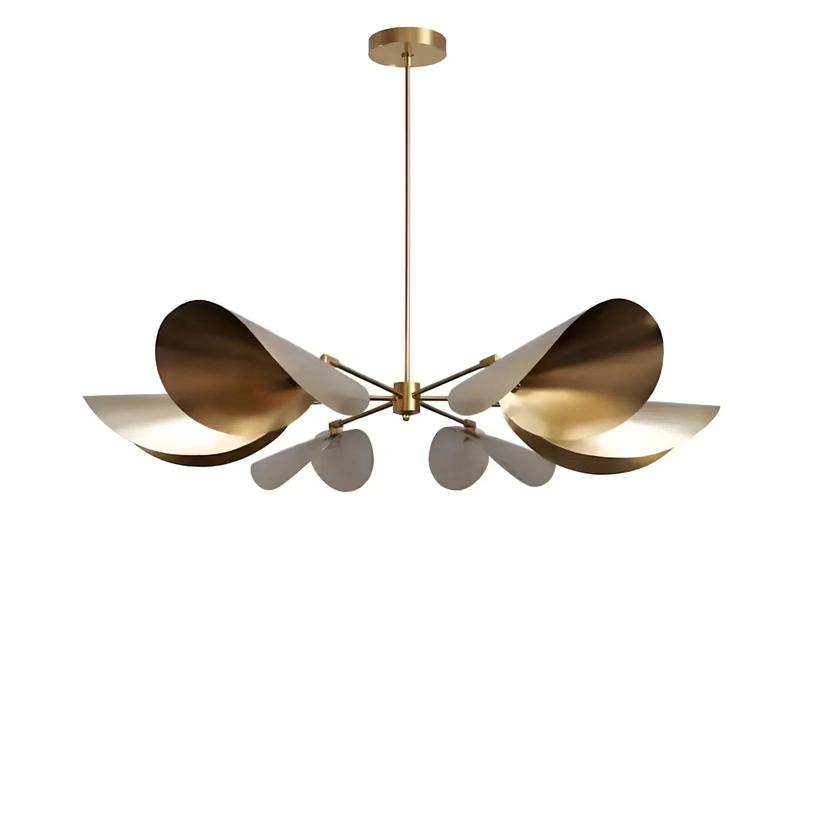 Handmade Brass Sputnik Chandelier, Mid Century Modern Ceiling Light gallery