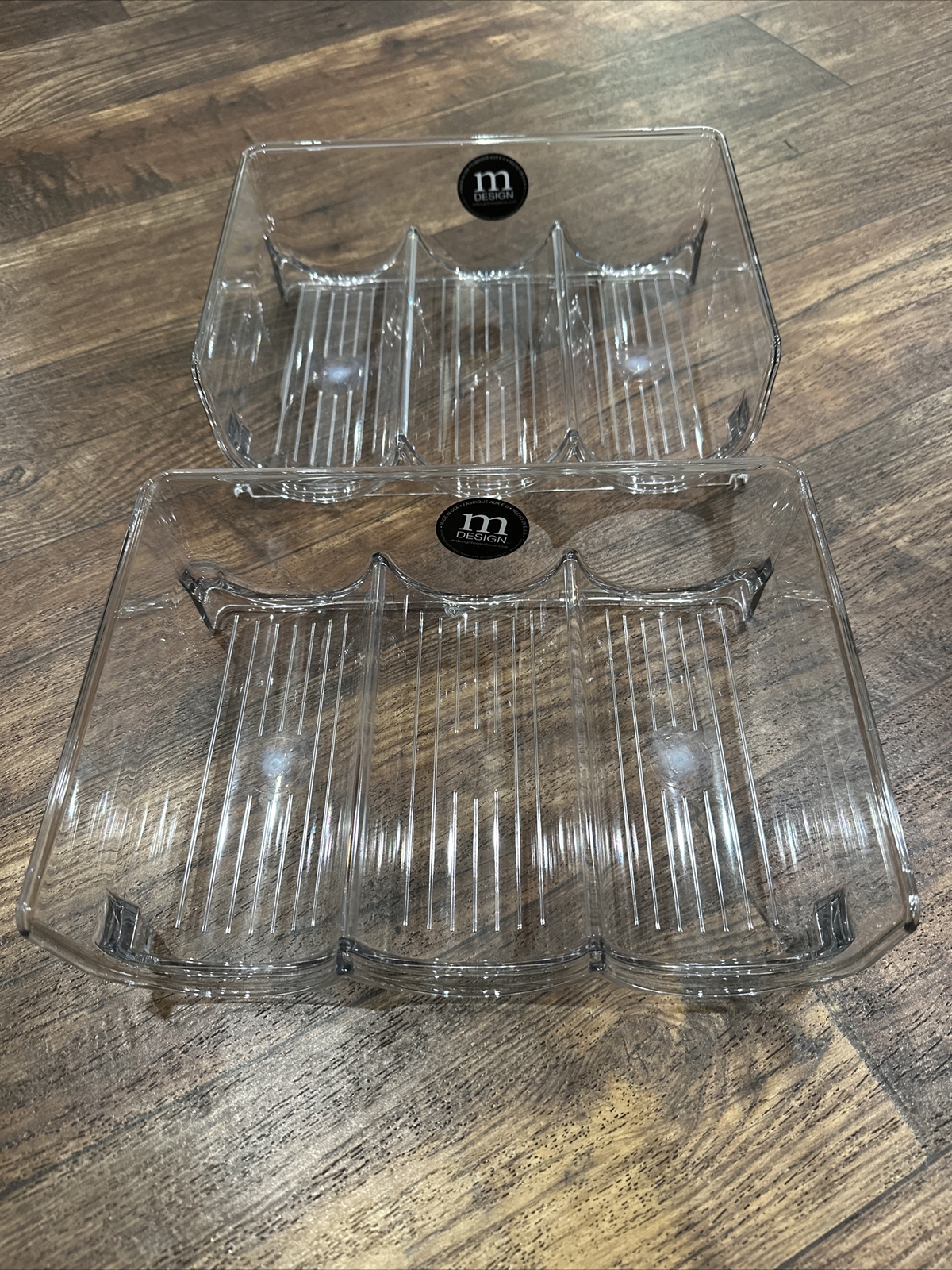 Water Bottle Storage Organizer Clear mDesign Holds 6 Bottles gallery