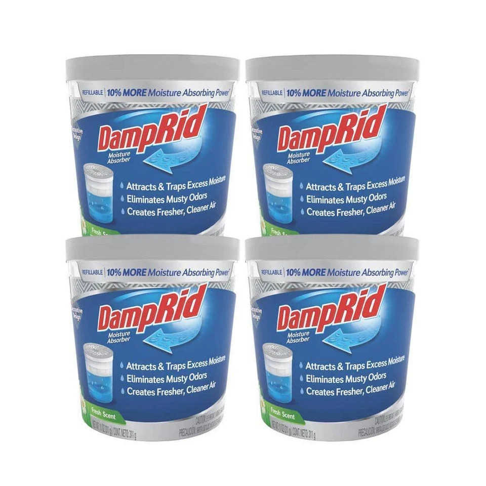(4-Pack) Damprid Fresh Scent Moisture Absorber Odor Remover 11 Oz. gallery
