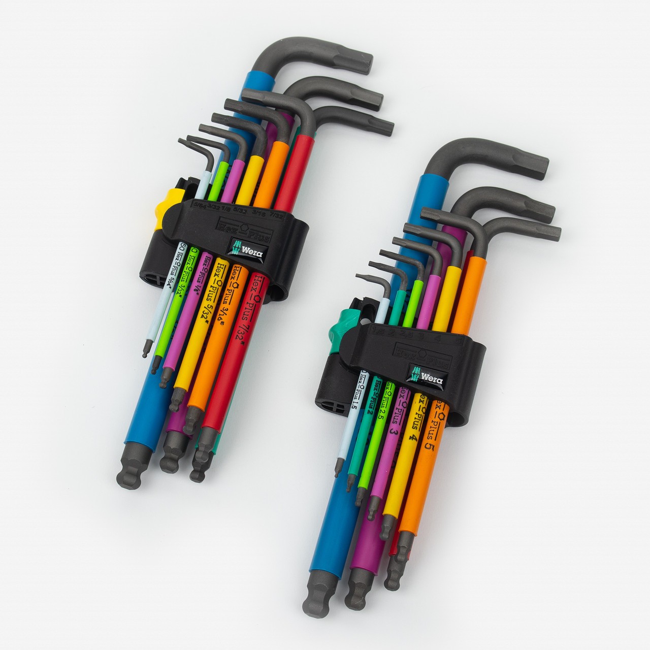 Wera 073593+022640 Multicolor Hex + Ball End Hex Metric/SAE Combo L-key Clip Set gallery