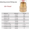 2 Pack Garden Hose Adapter,3/4" NPT X 3/4" GHT Connector with Dual Swivel,Bras.. gallery