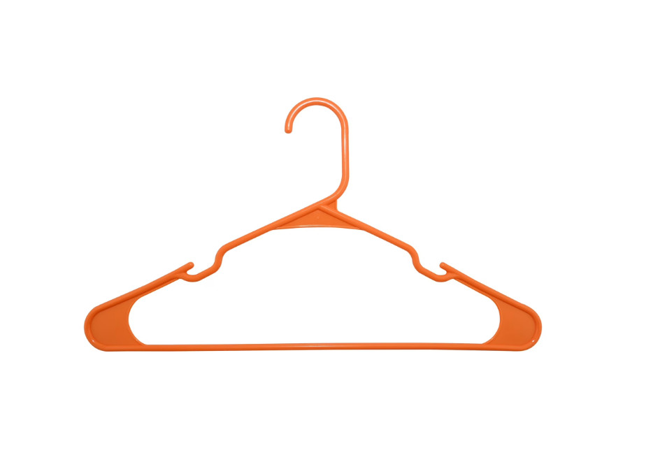 Plastic Notched Hangers for All Clothing Types Bulk 50 Pack Orange gallery