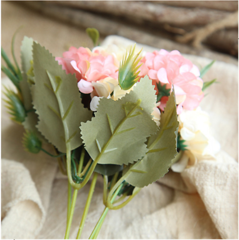 10 Heads Artificial Hydrangea Flowers Silk Bouquet Party Wedding Home Xmas Decor gallery