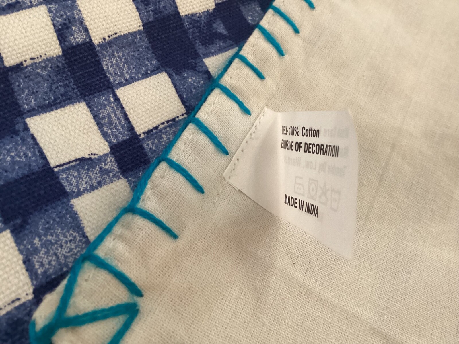 TABLE RUNNER BLUE PLAID 16IN X 72IN gallery