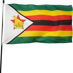 DANF Zimbabwe Flag 3X5 Ft Thick Polyester, Fade Resistant, Brass Grommets, Canva
