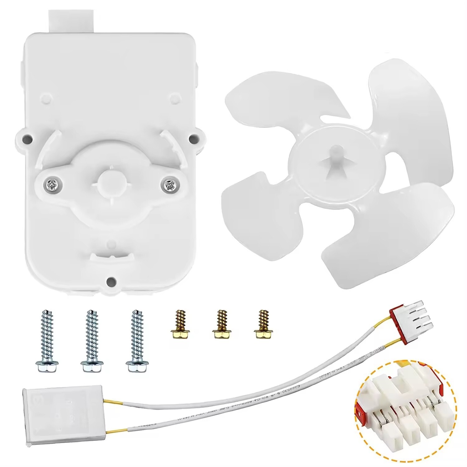 Condenser Fan Motor Kit for Whirlpool Refrigerators W10124096, AP4318657 gallery