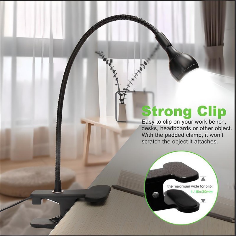 USB Flexible Reading LED Light Clip-on Beside Bed Desk Table Lamp Book Lamp gallery