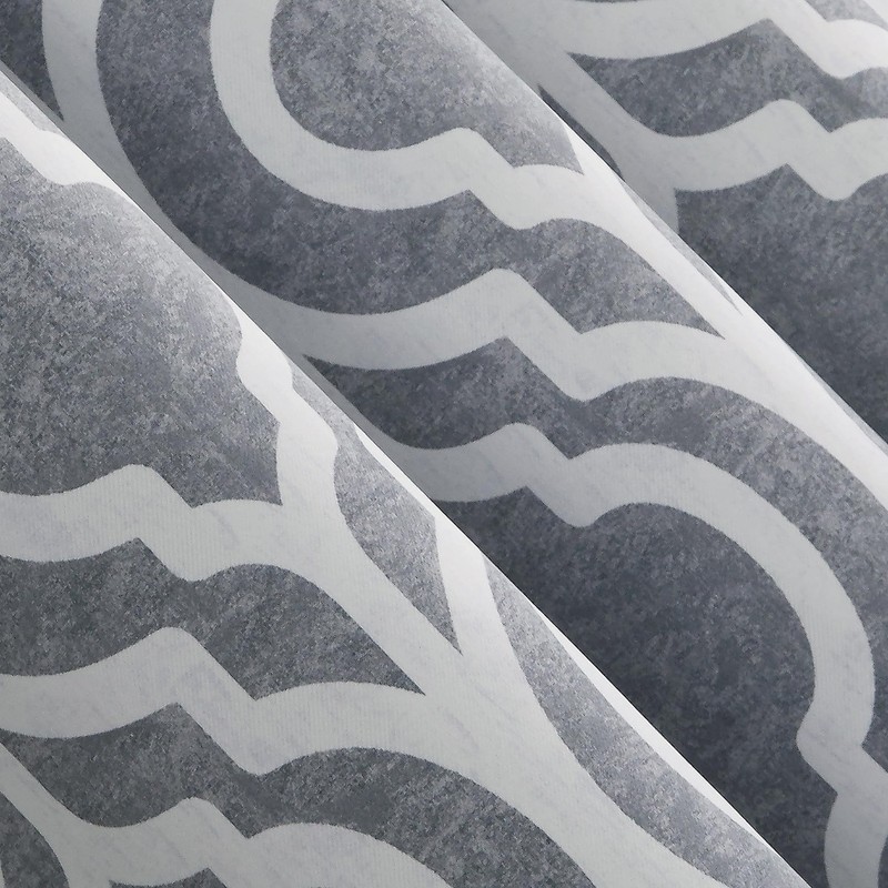 Sun Zero Eldon Trellis Print Blackout Grommet Curtain Panel, 40 x 84, Gray gallery