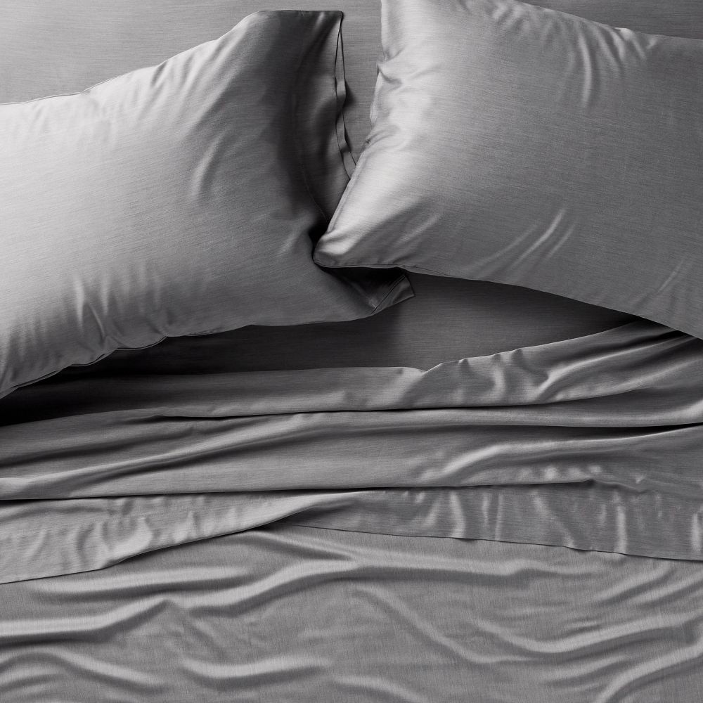 King 400 Thread Count Rayon from Bamboo Sheet Set Dark Gray - gallery