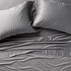 King 400 Thread Count Rayon from Bamboo Sheet Set Dark Gray –