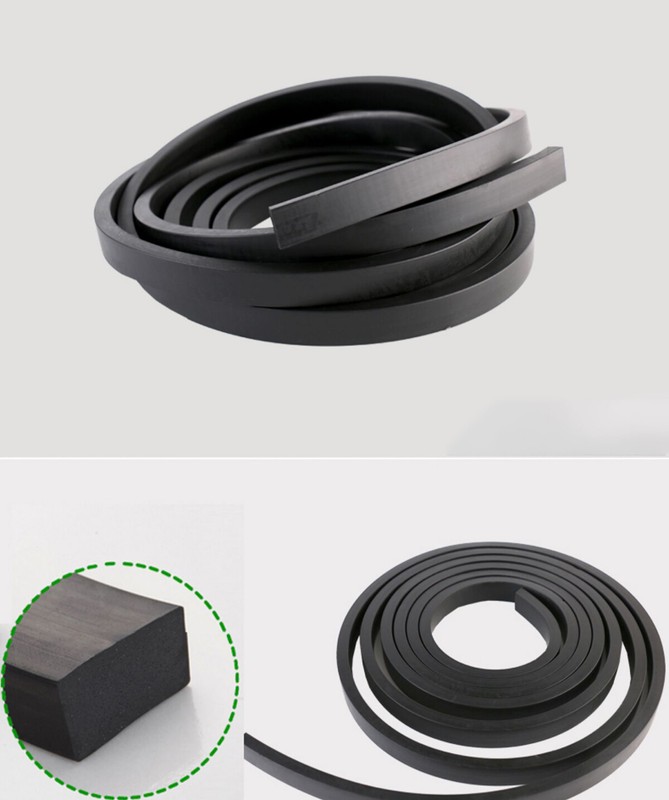 Solid Nitrile NBR Rubber Strip - Black Sealing Rubber Strip - Various Sizes gallery