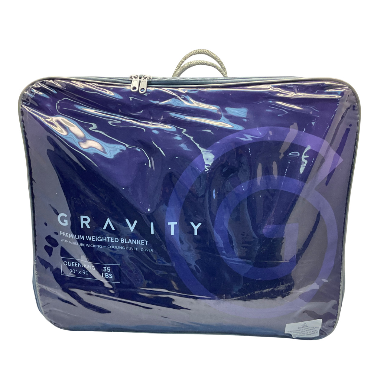 Gravity Cooling Weighted Blanket (Queen/King - 90" x 90" - 35lbs) in Navy gallery