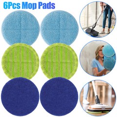 6X Replacement Electric Mop Heads Microfiber Scrubber Polishing Pads Reusable 6″