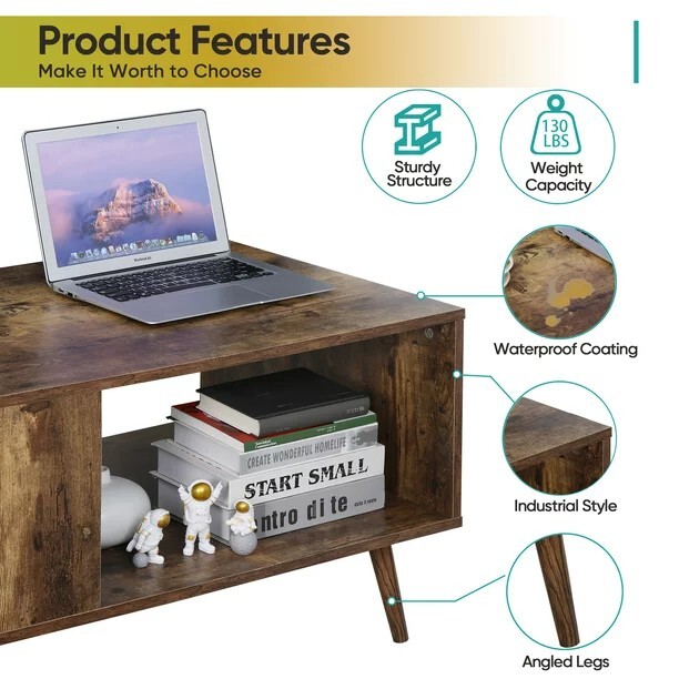 zenny 43 inch Coffee Table - Brown                              gallery