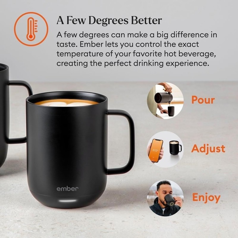Ember App Temperature Control Smart Mug 2 10 Oz Heated Coffee Mug Black gallery