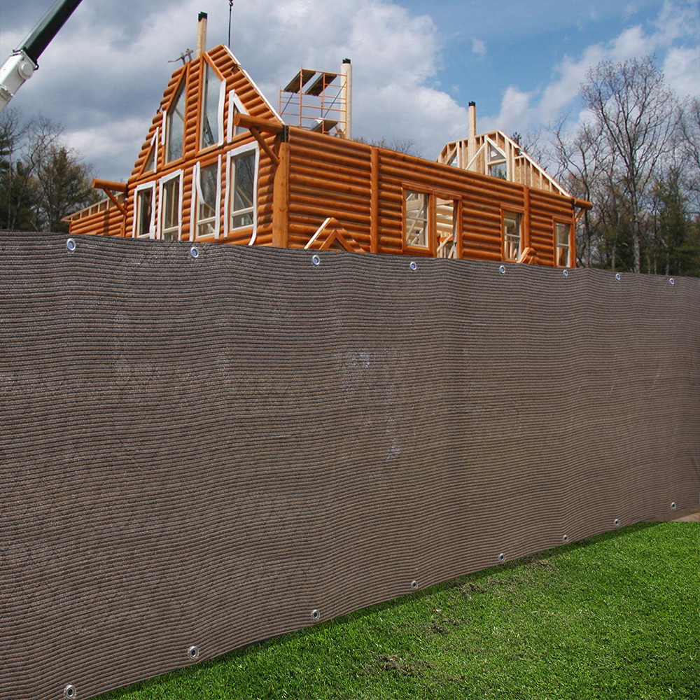 Alion Home© 6FT Privacy Fence Windscreen Mocha Brown Custom Length w/Grommets gallery