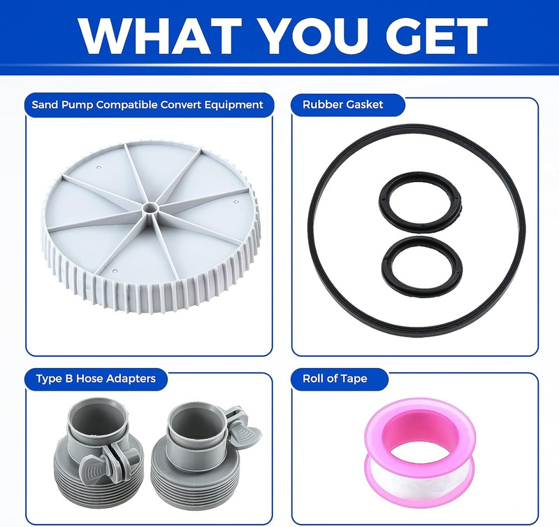 Conversion Kit for Skimmer Pump Compatible with Summer Waves SFX1000 SFX1500 SFX gallery