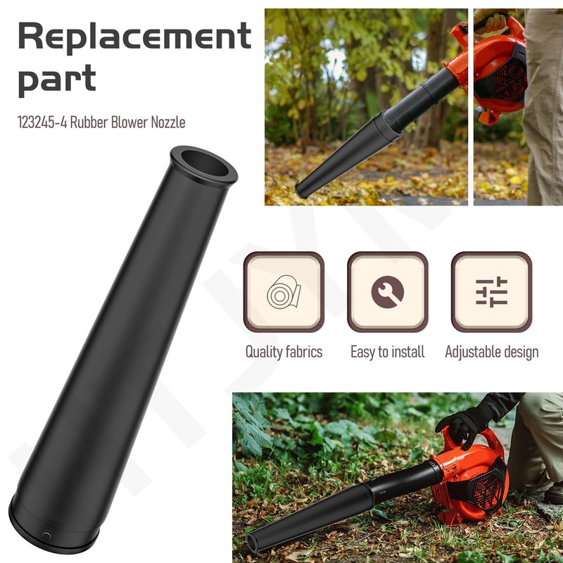 Black Rubber Blower Nozzle Replacement 123245-4 for Makita 2 x 3 x 2 Inch gallery