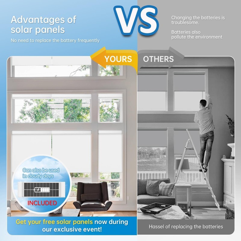 Denfoon Motorized Blinds Remotethermal Electric Blindssolar Panelcustomizable gallery