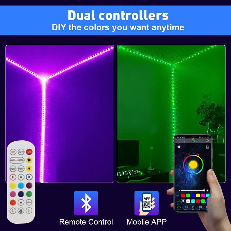 New LED Strip Lights 100ft Music Sync 5050 RGB Room Light with Remote gallery