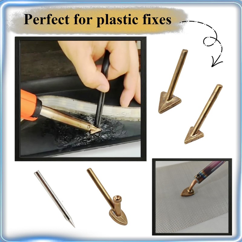 4 Pcs Copper Plastic Welding Tips for Soldering Iron, Replacement Triangular ... gallery