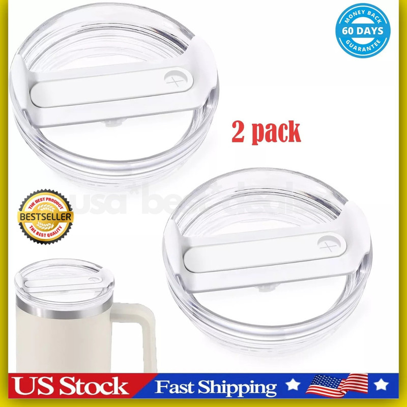 2 Pack Tumbler Lid Replacement for 40Oz Stanley Cup Dustproof Splash Proof Cover gallery