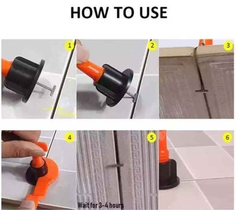 Reusable Anti-Lippage Tile Leveling System Positioning Kit wall and floor 1.5mm gallery